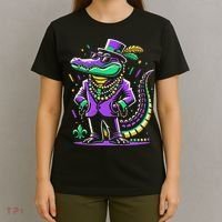 Mardi Gras Alligator Mardi Gras T-Shirt thumb 4