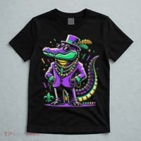 Mardi Gras Alligator Mardi Gras T-Shirt thumb 5