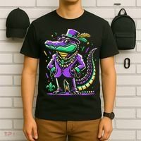 Mardi Gras Alligator Mardi Gras T-Shirt thumb 6