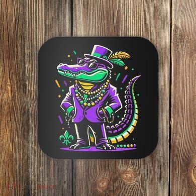 Mardi Gras Alligator Mardi Gras Coaster