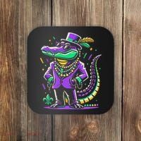 Mardi Gras Alligator Mardi Gras Coaster thumb 0