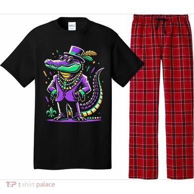 Mardi Gras Alligator Mardi Gras Pajama Set