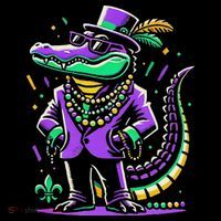 Mardi Gras Alligator Mardi Gras Women's Hoodie thumb 2