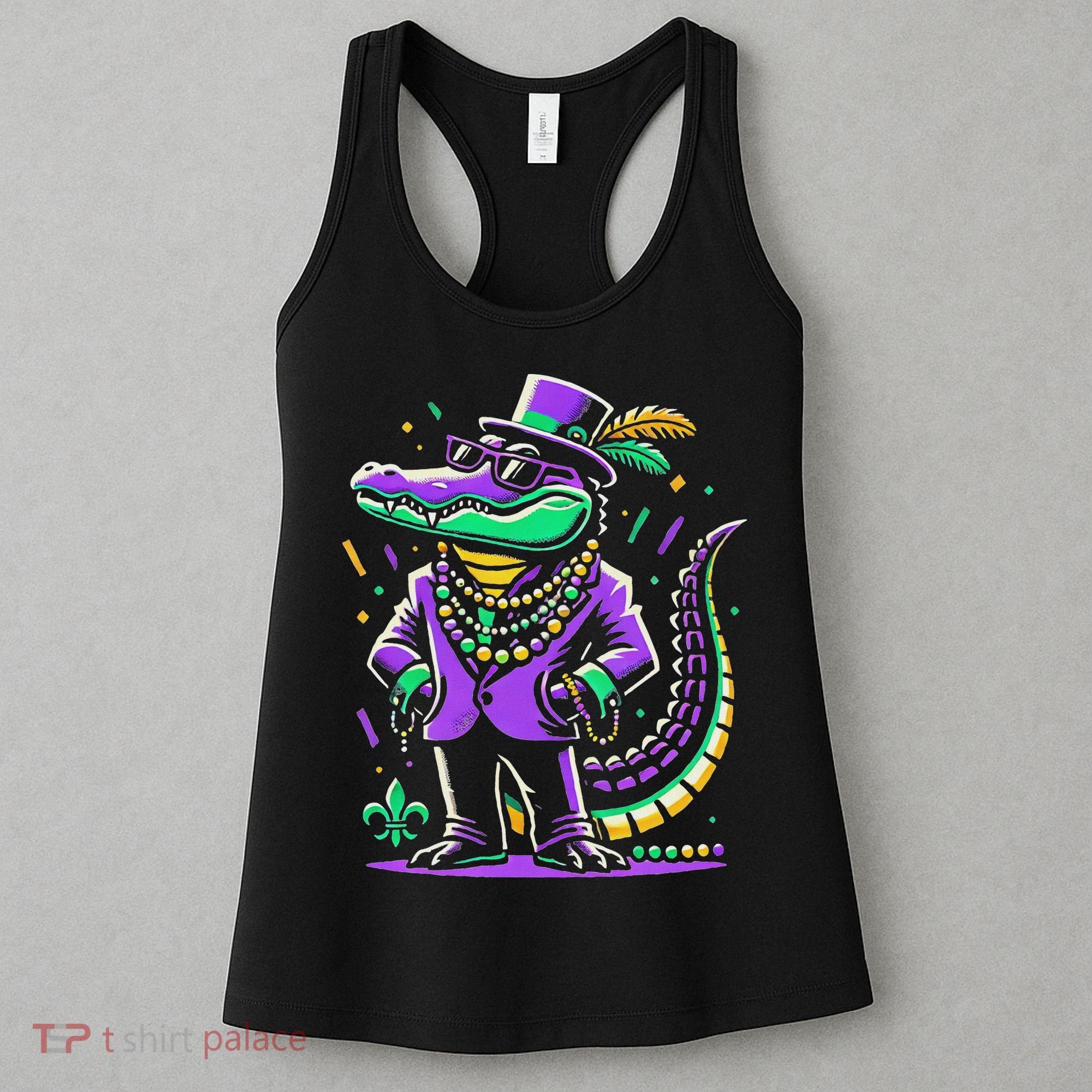 Mardi Gras Alligator Mardi Gras Women's Tank Top