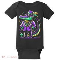 Mardi Gras Alligator Mardi Gras Baby Bodysuit thumb 0