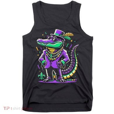 Mardi Gras Alligator Mardi Gras Tank Top