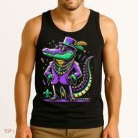 Mardi Gras Alligator Mardi Gras Tank Top thumb 3