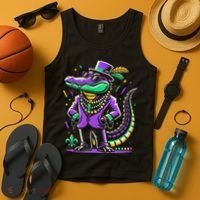 Mardi Gras Alligator Mardi Gras Tank Top thumb 4