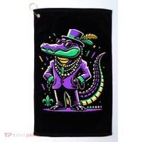 Mardi Gras Alligator Mardi Gras Golf Towel thumb 0