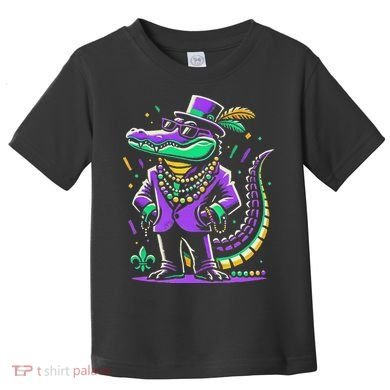 Mardi Gras Alligator Mardi Gras Toddler T-Shirt