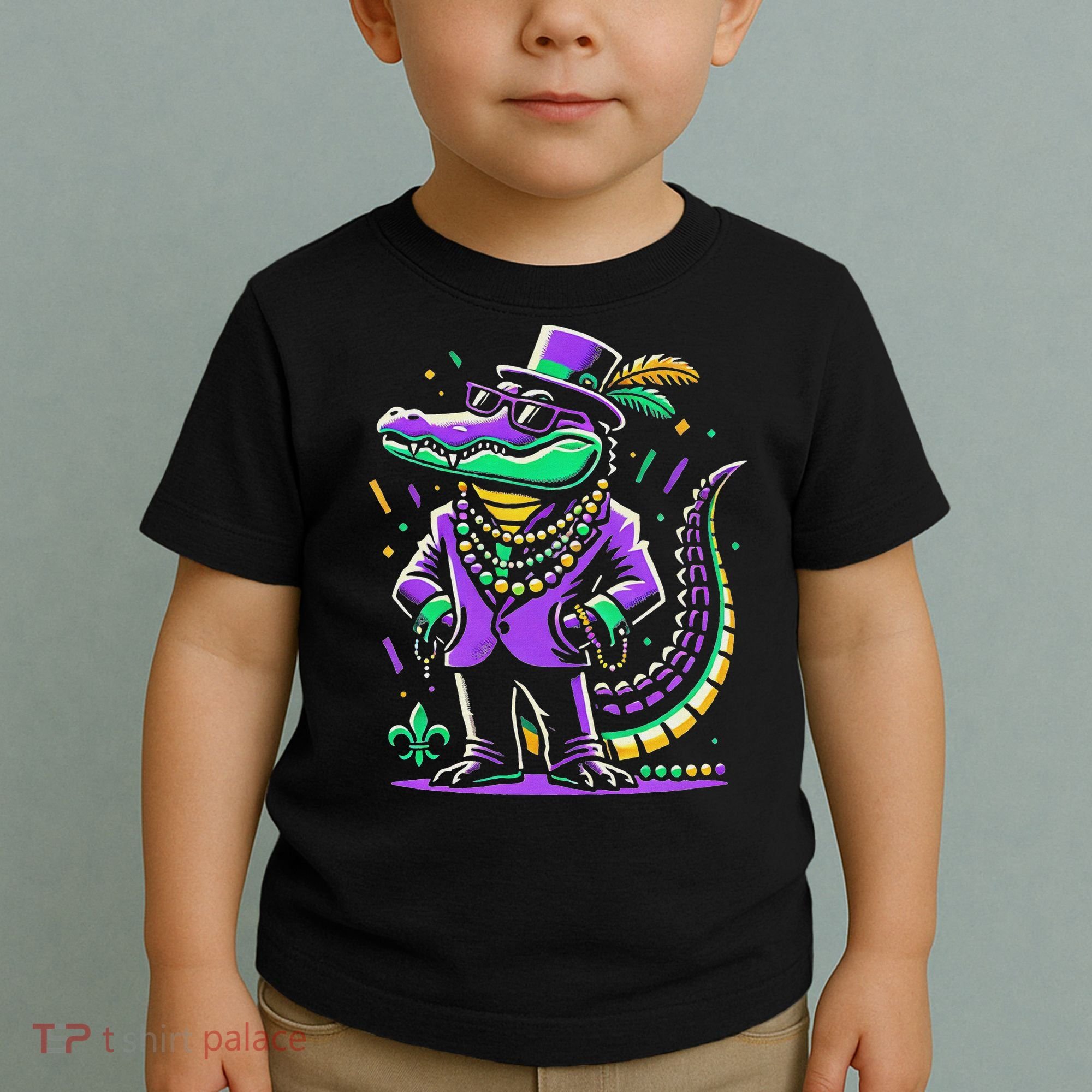 Mardi Gras Alligator Mardi Gras Toddler T-Shirt