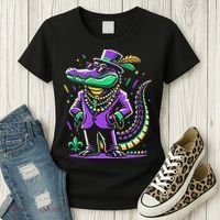 Mardi Gras Alligator Mardi Gras Women's T-Shirt thumb 3