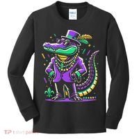 Mardi Gras Alligator Mardi Gras Kids Long Sleeve Shirt thumb 0