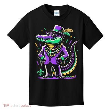 Mardi Gras Alligator Mardi Gras Kids T-Shirt