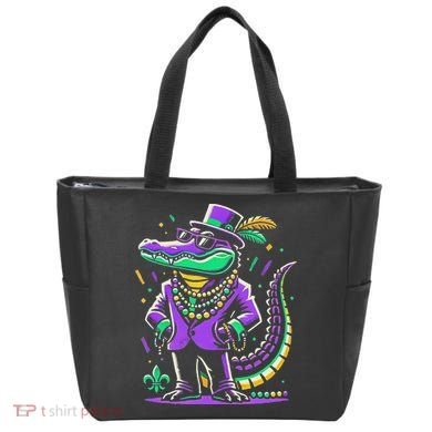 Mardi Gras Alligator Mardi Gras Tote Bag