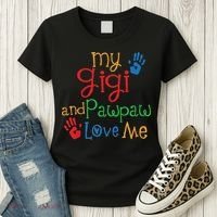 My Gigi And Pawpaw Love Me Women's T-Shirt thumb 3