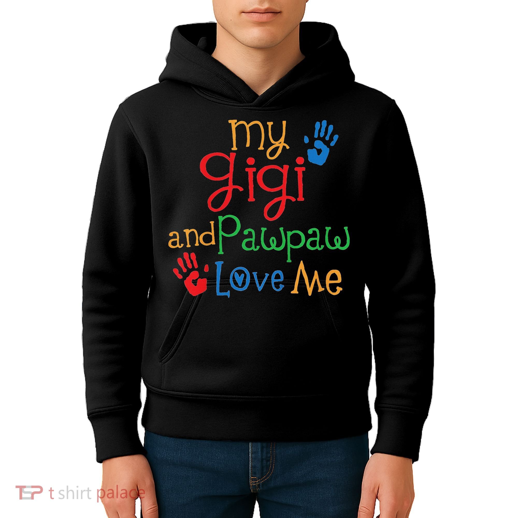 My Gigi And Pawpaw Love Me Kids Hoodie