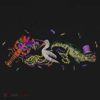 Mardi Gras Alligator Pelican Crawfish New Orleans Carnival Tote Bag thumb 4