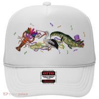 Mardi Gras Alligator Pelican Crawfish New Orleans Carnival Hat thumb 0