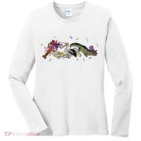 Mardi Gras Alligator Pelican Crawfish New Orleans Carnival Women's Long Sleeve Shirt thumb 0
