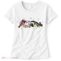 Mardi Gras Alligator Pelican Crawfish New Orleans Carnival Women's T-Shirt thumb 0