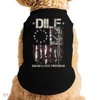 Men Gun American Flag DILF Damn I Love Firearms Doggie Tank thumb 0