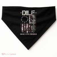 Men Gun American Flag DILF Damn I Love Firearms USA-Made Doggie Bandana thumb 0