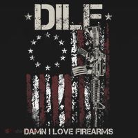 Men Gun American Flag DILF Damn I Love Firearms Long Sleeve Shirt thumb 2