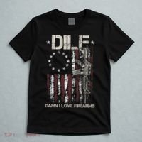 Men Gun American Flag DILF Damn I Love Firearms T-Shirt thumb 5