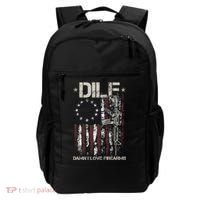 Men Gun American Flag DILF Damn I Love Firearms Backpack thumb 0