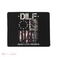 Men Gun American Flag DILF Damn I Love Firearms Mousepad thumb 0