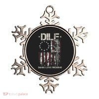 Men Gun American Flag DILF Damn I Love Firearms Ornament thumb 0