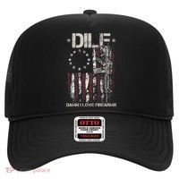 Men Gun American Flag DILF Damn I Love Firearms Hat thumb 0