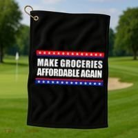 Make Groceries Affordable Again Antibiden Gift Golf Towel thumb 1