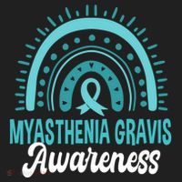 Myasthenia Gravis Awareness Boho Rainbow Wear Teal Ribbon Meaningful Gift Beanie thumb 2