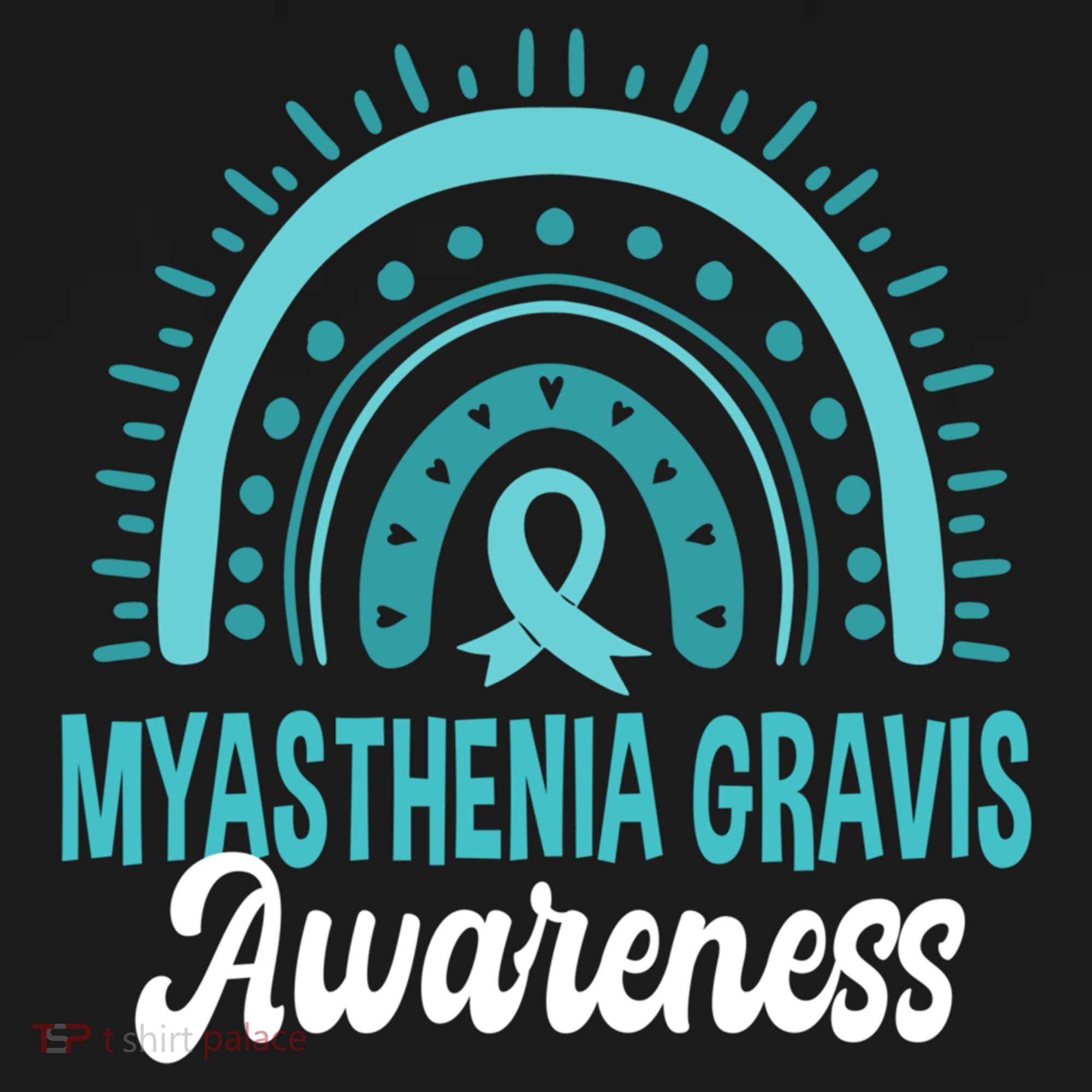 Myasthenia Gravis Awareness Boho Rainbow Wear Teal Ribbon Meaningful Gift Women's Hoodie