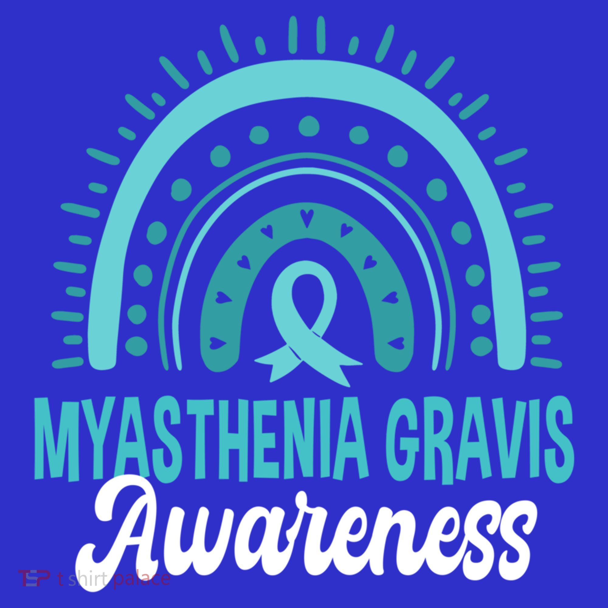 Myasthenia Gravis Awareness Boho Rainbow Wear Teal Ribbon Meaningful Gift Women's Tank Top