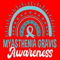 Myasthenia Gravis Awareness Boho Rainbow Wear Teal Ribbon Meaningful Gift Santa Hat thumb 1