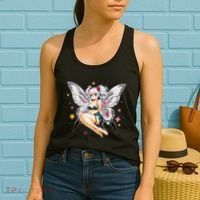 Moth Girl Anime Cute Giant Monster Kawaii Anime Women's Tank Top thumb 2