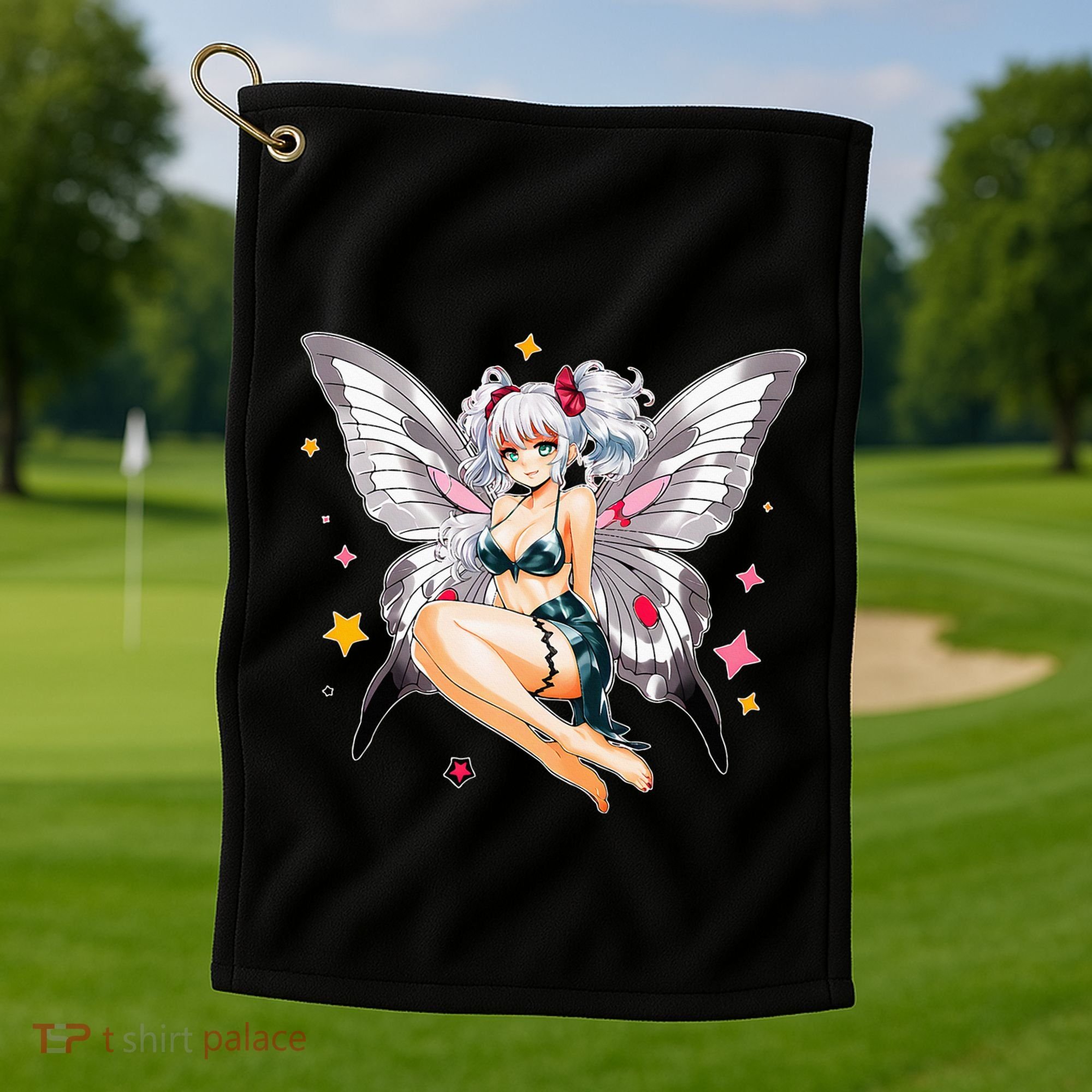 Moth Girl Anime Cute Giant Monster Kawaii Anime Golf Towel