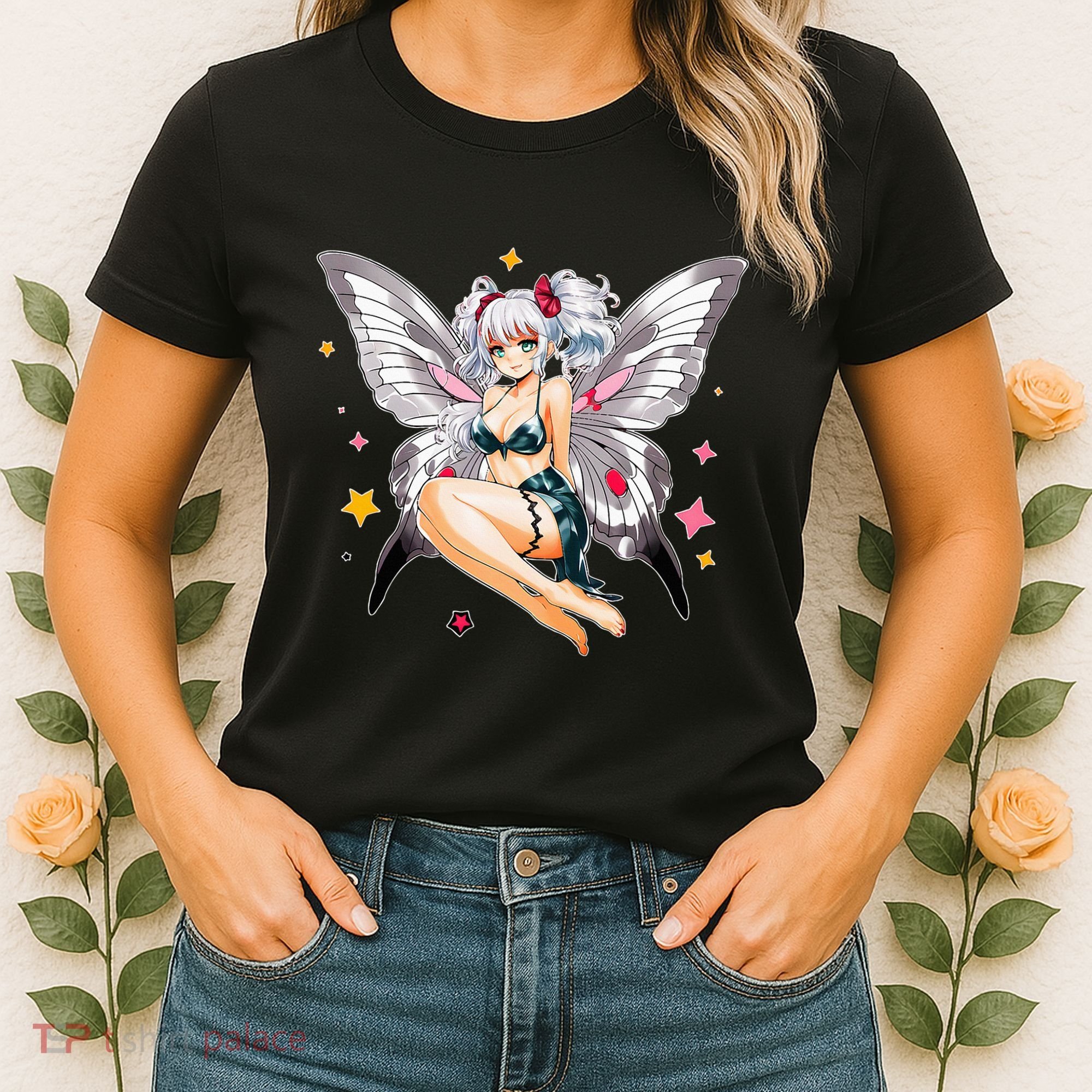 Moth Girl Anime Cute Giant Monster Kawaii Anime Women's T-Shirt