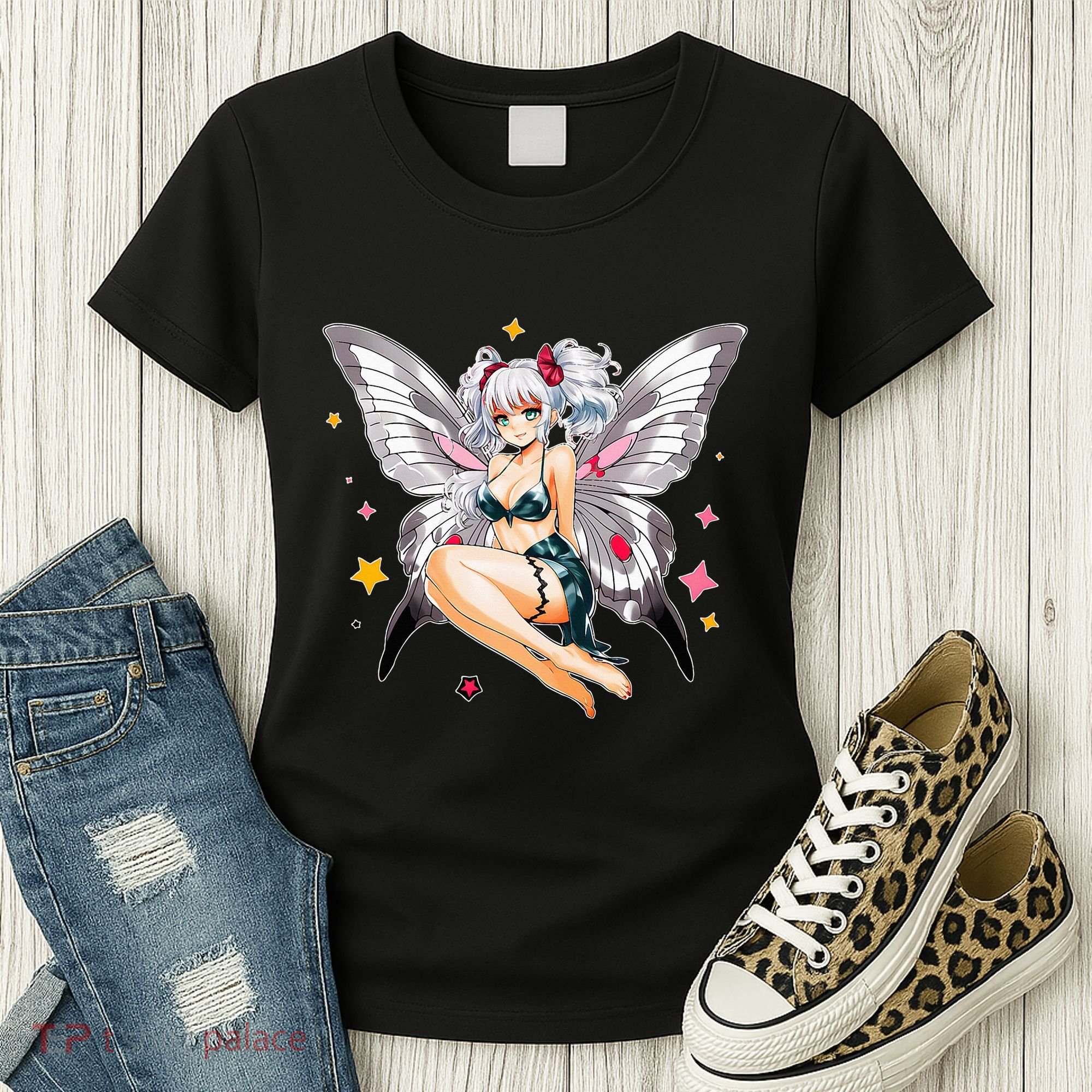 Moth Girl Anime Cute Giant Monster Kawaii Anime Women's T-Shirt