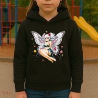 Moth Girl Anime Cute Giant Monster Kawaii Anime Kids Hoodie thumb 3
