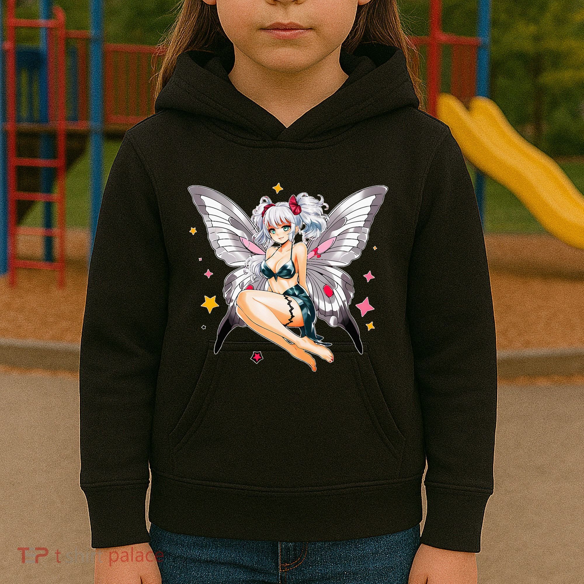 Moth Girl Anime Cute Giant Monster Kawaii Anime Kids Hoodie