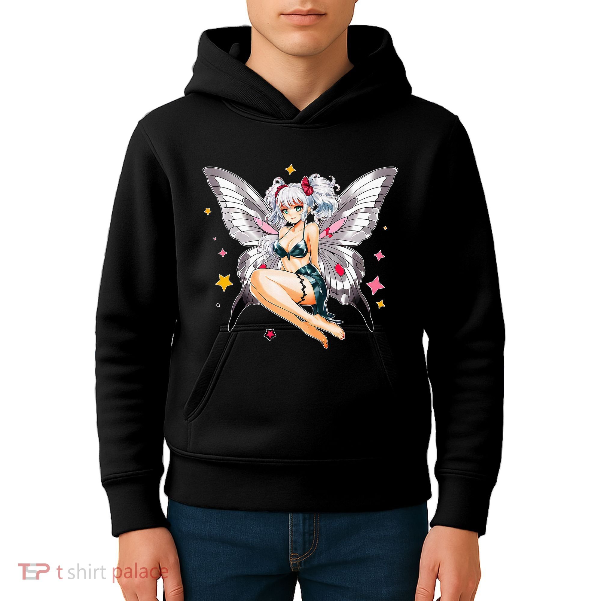 Moth Girl Anime Cute Giant Monster Kawaii Anime Kids Hoodie
