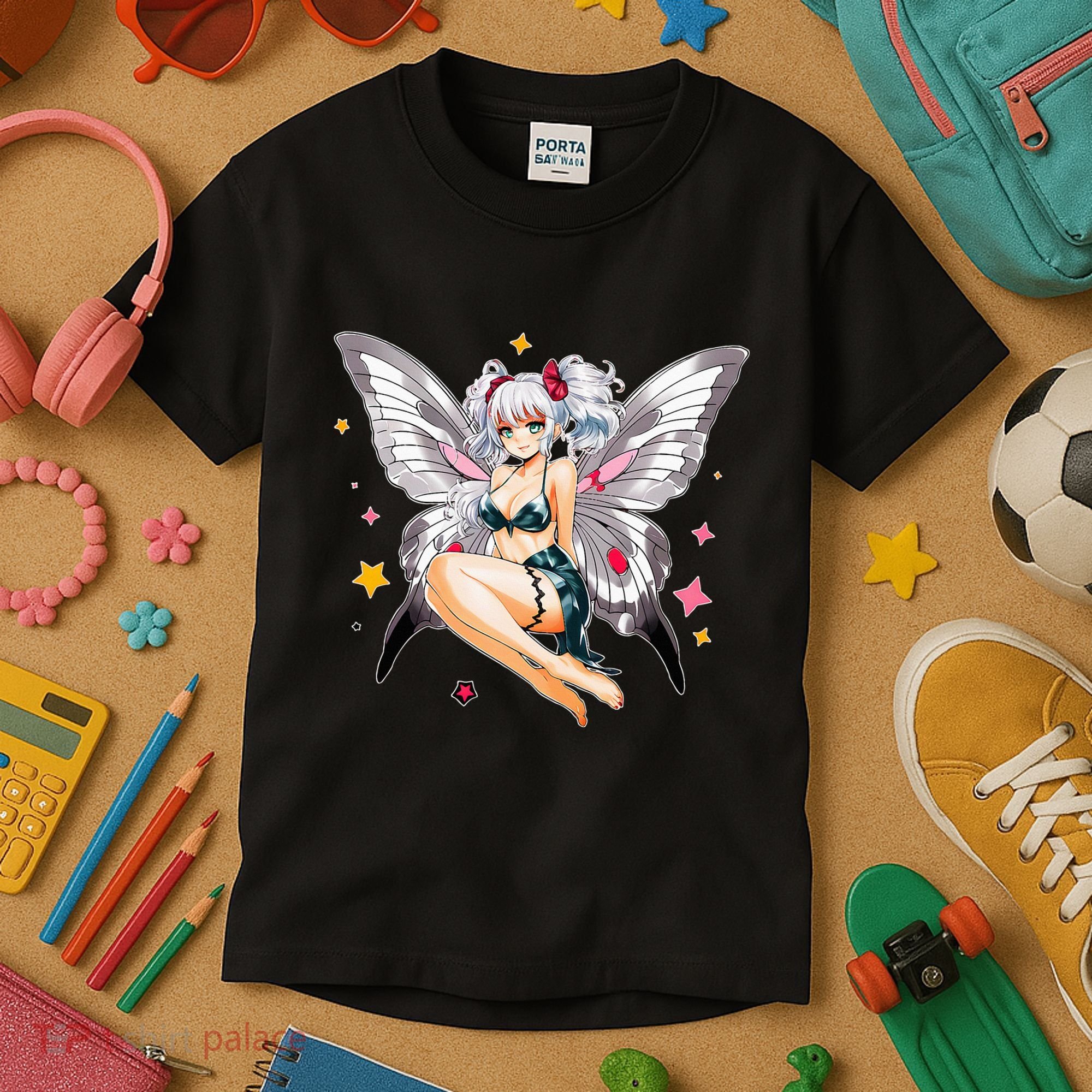 Moth Girl Anime Cute Giant Monster Kawaii Anime Kids T-Shirt