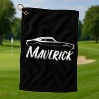 Maverick Grabber American Muscle Car Classic Golf Towel thumb 1