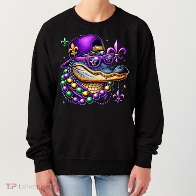 Mardi Gras Alligator Mardigator Crocodile Women's Sweatshirt