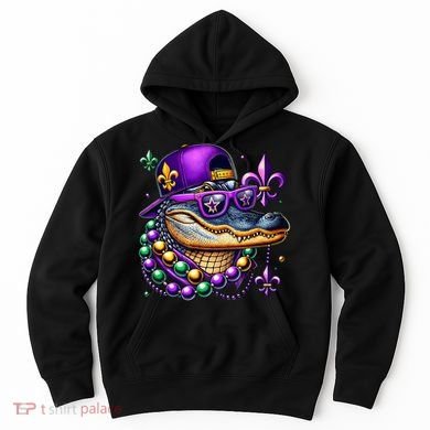 Mardi Gras Alligator Mardigator Crocodile Hoodie