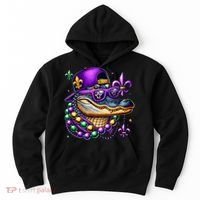 Mardi Gras Alligator Mardigator Crocodile Hoodie thumb 0
